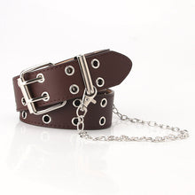Load image into Gallery viewer, Belt Women's Fashion Eyelet Chain Decoration Belt Ins Style Belt Waist Belt Belt