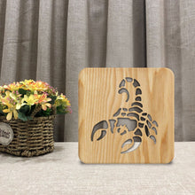 Load image into Gallery viewer, 3D wooden night light Room light Creative scorpion Children's gift Decorative light