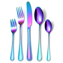 Load image into Gallery viewer, Tableware Set Five-Piece Set Creative Western Food Steak Knife, Fork and Spoon Gold Stainless Steel Knife and Forks