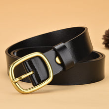 Load image into Gallery viewer, Genuine Leather Belt Women's Korean-Style All-Match round Pin Buckle with Jeans Belt Pants Belt