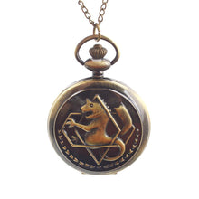Load image into Gallery viewer, Silver Fullmetal Alchemist Pocket Watch With Chain Box Necklace Pandant Anime Merch Zf1587