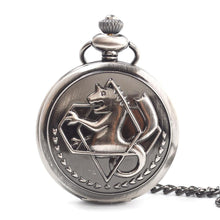 Load image into Gallery viewer, Gun Color Fullmetal Alchemist Pocket Watch With Chain Box Necklace Pandant Anime Merch