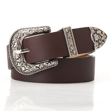 Load image into Gallery viewer, Carved Buckle Decorative Belt Elegant Retro Pin Buckle Belt Jeans Strap
