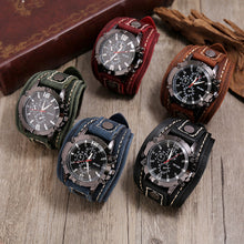 Load image into Gallery viewer, Ornament Vintage Handmade Stitching Watch European and American Men's Leather Bracelet