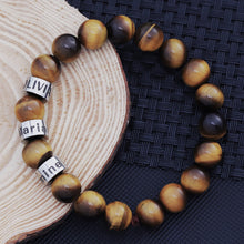 Load image into Gallery viewer, Ornament Letter Beaded Bracelet Men's Large Number of Spot Lovers Tiger-Eye Bracelet