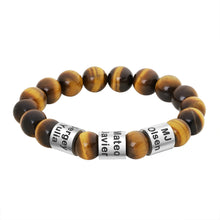 Load image into Gallery viewer, Ornament Letter Beaded Bracelet Men's Large Number of Spot Lovers Tiger-Eye Bracelet