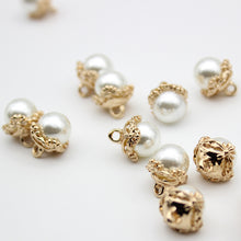 Load image into Gallery viewer, 5pcs/Set Clothing Decorative Buttons Metal Cufflink Square round Pearlescent Sweater Button
