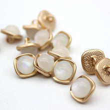 Load image into Gallery viewer, 5pcs/Set Clothing Decorative Buttons Metal Cufflink Square round Pearlescent Sweater Button
