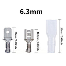 Load image into Gallery viewer, 180/90/30PCS 2.8mm 4.8mm 6.3mm Insulated Spade Wire Connectors Female & Male Crimp Terminal Set Electrical Cable Crimp Terminal