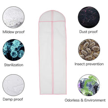 Load image into Gallery viewer, 180cm Wedding Dress Bag Clothes Hanging Garment Dress Clothes Suit Coat Dust Cover Home Storage Bag For Wedding Dresses