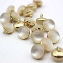 Load image into Gallery viewer, 5pcs/set Round Pearlescent Button Metal Cat's Eye Decorative Button Women's Shirt Sweater Button