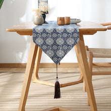 Load image into Gallery viewer, Japanese Style Cotton Linen Table Runner Plaid Tea Mat Zen Linen Retro Japanese Style Tablecloth Plate Mat Tablecloth