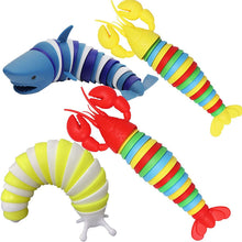 Load image into Gallery viewer, 18CM 14CM Colorful Fidget Toy Slug Articulated Flexible 3D Slug Lobster Shark Fidget Toy Relief Anti-Anxiety Sensory Kids Toys