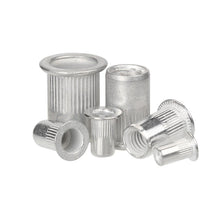 Load image into Gallery viewer, 190/165/100pcs M3 M4 M5 M6 M8 M10 Aluminum Flat Head Rivet Nuts NutsInsert Cap Thread Insert Rivet Nut Tool Set