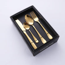 Load image into Gallery viewer, Stainless Steel 24-Piece Set Western Dinner Set Gift Box Steak Knife and Fork Spoon