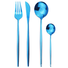 Load image into Gallery viewer, Stainless Steel Tableware Portugal Knife, Fork and Spoon Suit Nordic Western Food Knife and Fork Four-Piece Set