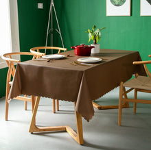 Load image into Gallery viewer, Tablecloth Waterproof Oil-Proof Simple Solid Color PVC Table Cloth