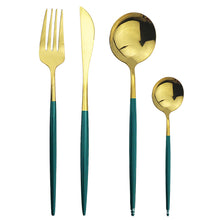 Load image into Gallery viewer, Stainless Steel Tableware Portugal Knife, Fork and Spoon Suit Nordic Western Food Knife and Fork Four-Piece Set