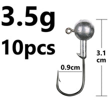 Load image into Gallery viewer, Fishhook 1g 2g 3g 4g 5g 10g 20g 22g 25g 28g crank Jig head hook fishing hook head Jig lure hard bait soft worm jig hook for fishing