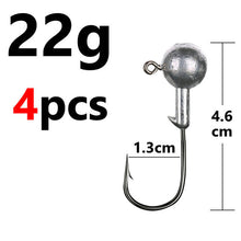 Load image into Gallery viewer, Fishhook 1g 2g 3g 4g 5g 10g 20g 22g 25g 28g crank Jig head hook fishing hook head Jig lure hard bait soft worm jig hook for fishing