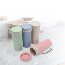 Load image into Gallery viewer, 1PC Travel Mug Thermo Bottle Office Coffee Tea Bottle Cups Straw Plastic Thermal Insulatio Cup Thermos for Tea Drinkware Cups