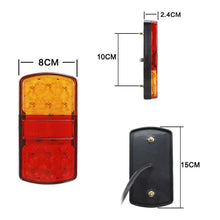 Load image into Gallery viewer, 1Pair Waterproof 24 LED Taillights 12V Trailer Truck Lorry Stop Rear Tail Light Auto Car Signal Lamp Caution Indicator Fog Light