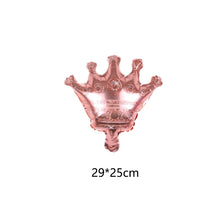 Load image into Gallery viewer, 1Pc Lovely Baby Foil Balloon Girl Boy Shower Rose Gold Blue Crown Birthday Party Decoration Kids Gift Inflatable Toy Helium Ball