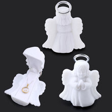 Load image into Gallery viewer, 1Piece White Jewelry Box lovely Angel Velvet wedding Ring box Necklace Display Box Gift box Container Case for Jewelry Packaging