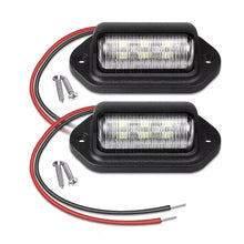 Load image into Gallery viewer, 1Set 6 LED Car License Number Plate Light for SUV Truck Trailer Van Tag Step Lamp White Bulbs Car Products License Plate Lights