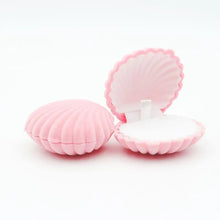 Load image into Gallery viewer, 1pcs 5Colors Pink Shell Lovely Velvet Wedding Engagement Ring Box For Earrings Necklace Bracelet Jewelry Display Gift Box Holder