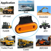 Load image into Gallery viewer, 1x 12V 24V Led Side Marker Light with Bracket Truck Clearance Lamp Tail Light Trailer Tractor Lorry Warning Parking Lamp