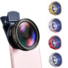 Load image into Gallery viewer, 2 In 1 Mobile Phone Lens 0.45x Super Wide Angle 12.5x Macro HD Camera Lens For iPhone 13 Huawei Xiaomi Samsung Universal Clip