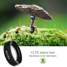 Load image into Gallery viewer, 2 In 1 Mobile Phone Lens 0.45x Super Wide Angle 12.5x Macro HD Camera Lens For iPhone 13 Huawei Xiaomi Samsung Universal Clip