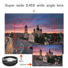 Load image into Gallery viewer, 2 In 1 Mobile Phone Lens 0.45x Super Wide Angle 12.5x Macro HD Camera Lens For iPhone 13 Huawei Xiaomi Samsung Universal Clip