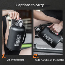 Load image into Gallery viewer, 2 Liter Water Bottle Stainless Steel Portable Straw Thermos Bottle Outdoor Sports gym Vacuum Water Flask Thermal Insulated Cup