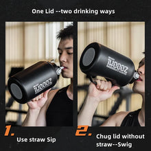 Load image into Gallery viewer, 2 Liter Water Bottle Stainless Steel Portable Straw Thermos Bottle Outdoor Sports gym Vacuum Water Flask Thermal Insulated Cup