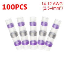 Load image into Gallery viewer, 200/100/50Pcs Waterproof Solder Seal Heat Connector Shrink Butt Connectors Lug Terminals Electrical Wire Car Insulated Terminal