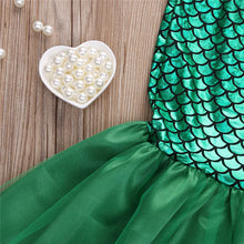 Load image into Gallery viewer, Cute costumes for baby girls princess ariel dress The little Mermaid Ariel princess Cosplay costume mermaid dress