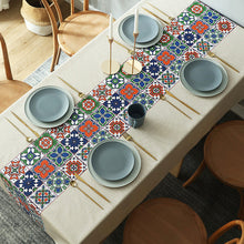 Load image into Gallery viewer, PVC Waterproof and Oil-Proof Tablecloth Elegant Style Suitable for Rectangular Dining Table
