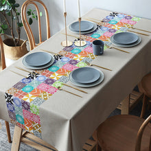 Load image into Gallery viewer, PVC Waterproof and Oil-Proof Tablecloth Elegant Style Suitable for Rectangular Dining Table
