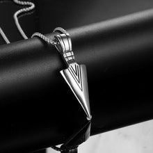 Load image into Gallery viewer, New Black Rectangle Pendant Necklace Men Trendy Simple Stainless Steel Chain Men Necklace Jewelry Gift