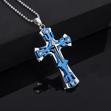 Load image into Gallery viewer, New Black Rectangle Pendant Necklace Men Trendy Simple Stainless Steel Chain Men Necklace Jewelry Gift