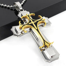 Load image into Gallery viewer, New Black Rectangle Pendant Necklace Men Trendy Simple Stainless Steel Chain Men Necklace Jewelry Gift