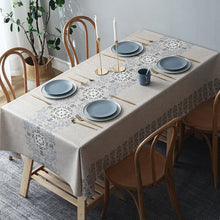Load image into Gallery viewer, PVC Waterproof and Oil-Proof Tablecloth Elegant Style Suitable for Rectangular Dining Table