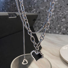 Load image into Gallery viewer, Senior Fashion Women Pendant Necklaces Fine Double Link Chain Metal Heart Party Necklace Jewelry Gift