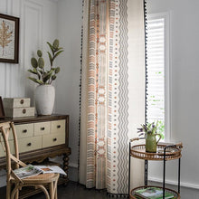 Load image into Gallery viewer, New Boho Style Curtains for Living Room Bedroom Kitchen Decoration Cotton Linen Printed Fabric Shade Bay Window Curtain