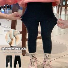 Load image into Gallery viewer, New Winter Girls Warm Thick Warm Leggings Children Pants Kids Elastic Waist Plus Wool Trousers