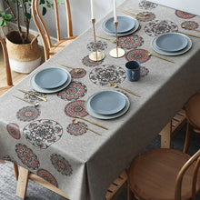Load image into Gallery viewer, PVC Waterproof and Oil-Proof Tablecloth Elegant Style Suitable for Rectangular Dining Table