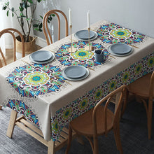 Load image into Gallery viewer, PVC Waterproof and Oil-Proof Tablecloth Elegant Style Suitable for Rectangular Dining Table