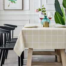 Load image into Gallery viewer, PVC Tablecloth Waterproof Heat Proof and Oil-Proof Plaid Fabric Rectangular Dining Table
